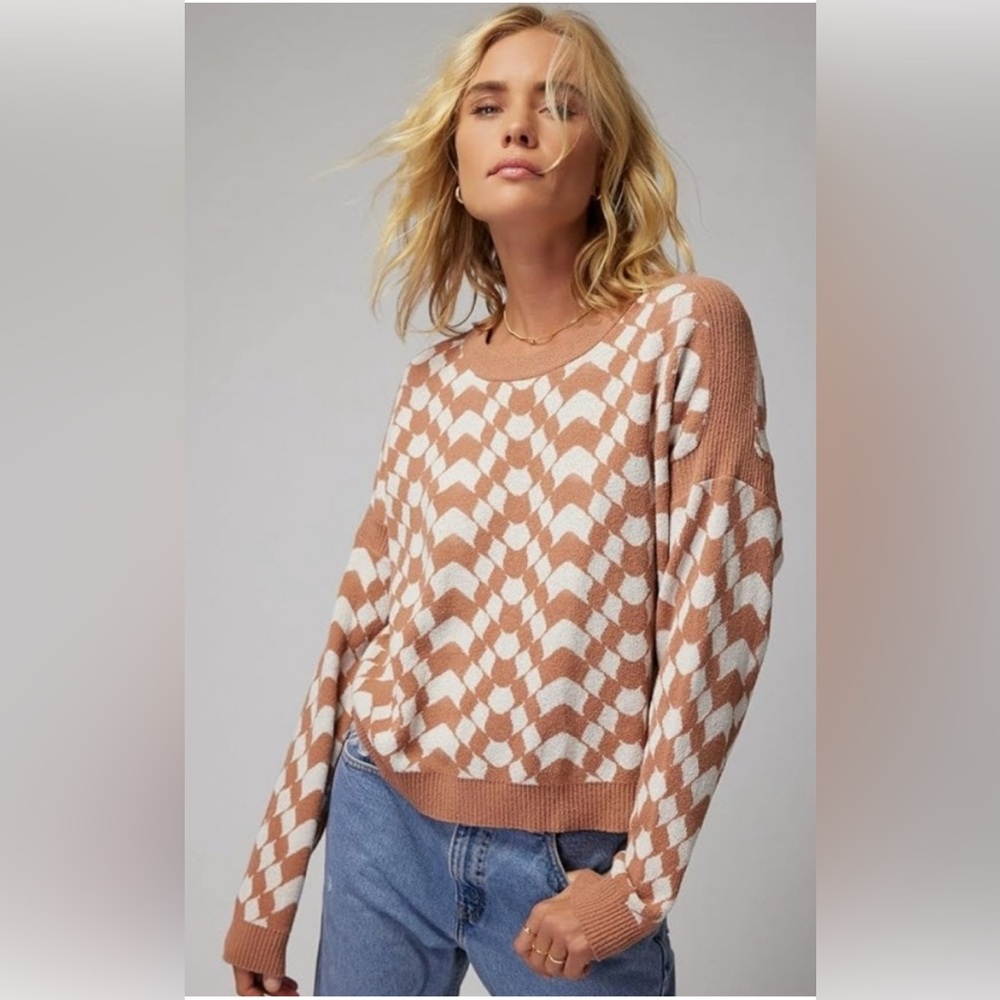 Spiritual Gangster Crimp Yarn Gemma Sweater in Canyon Geo, Size S. EUC. - Picture 11 of 13